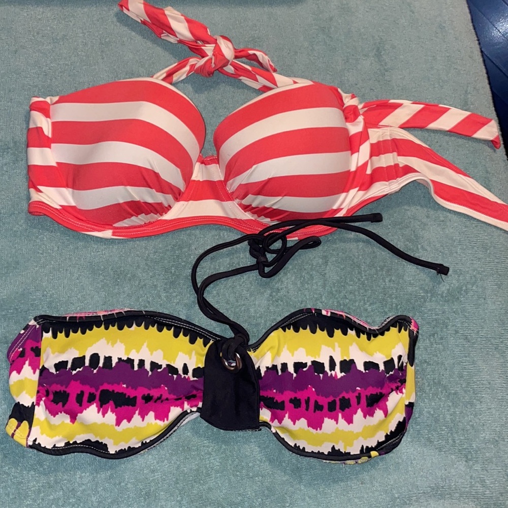 Swimsuit tops - old navy and Walmart.